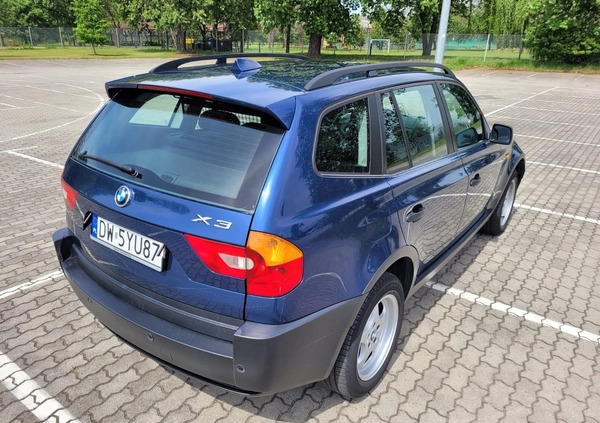 BMW X3 cena 24500 przebieg: 194000, rok produkcji 2005 z Wilamowice małe 211